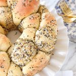 Everything Bagel Seasoning Pull Apart Bread with Rhodes Frozen Rolls