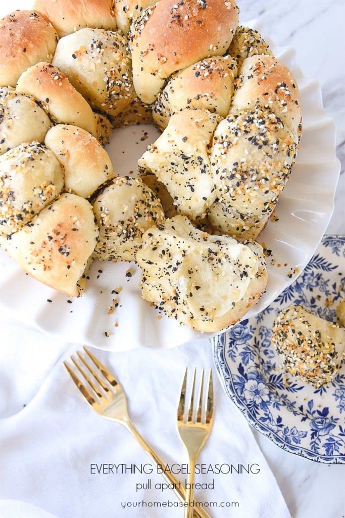 Everything Bagel Pull Apart Bread with Rhodes Frozen Rolls