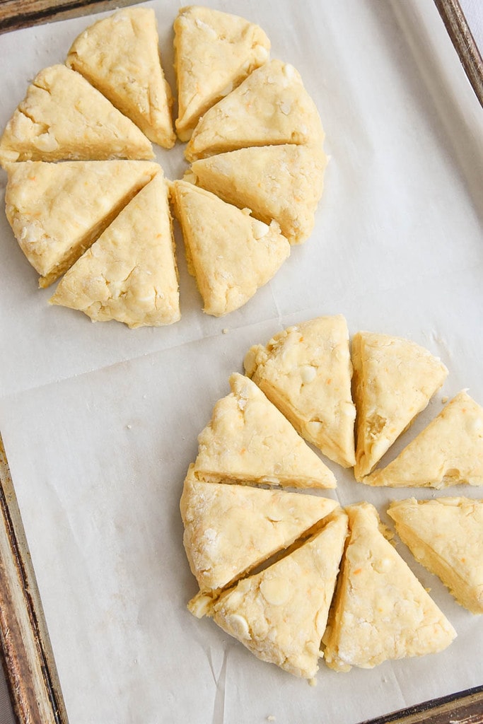 Orange Scones ready for the oven