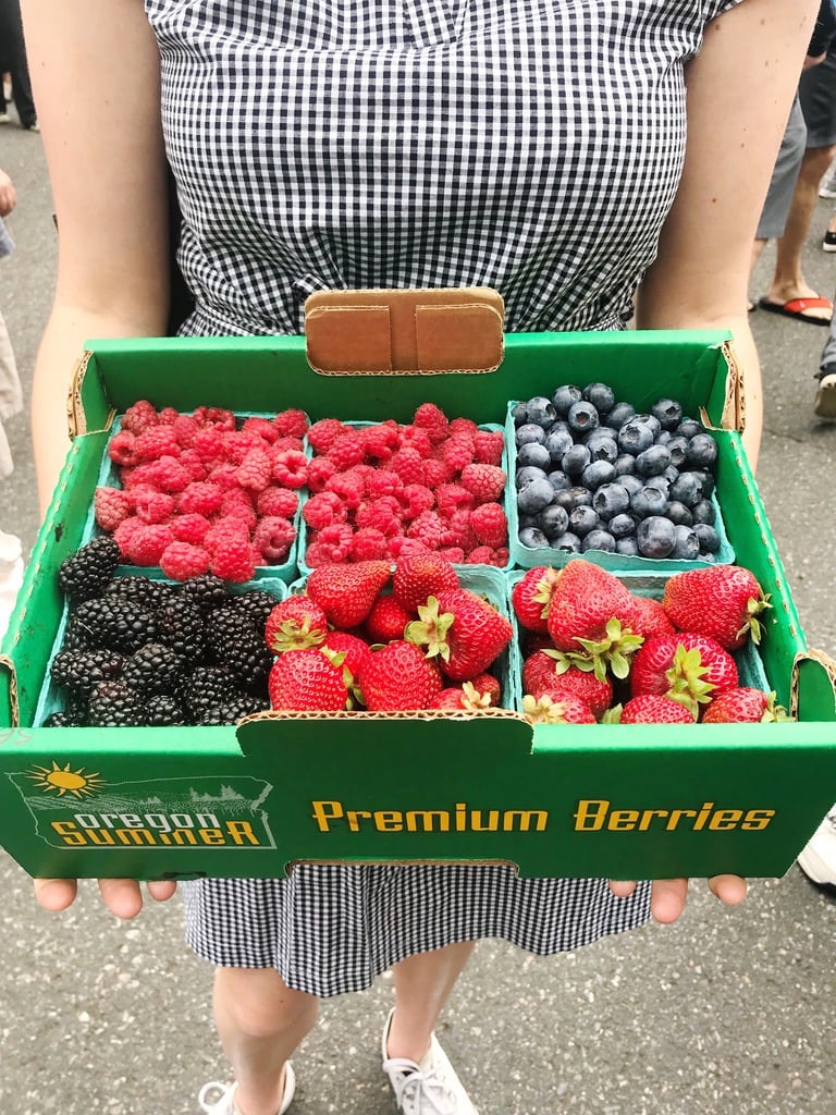 fresh berries from the farmers market