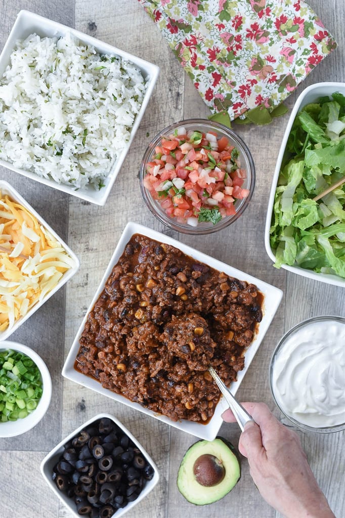 Mexican Haystacks Ingredients.