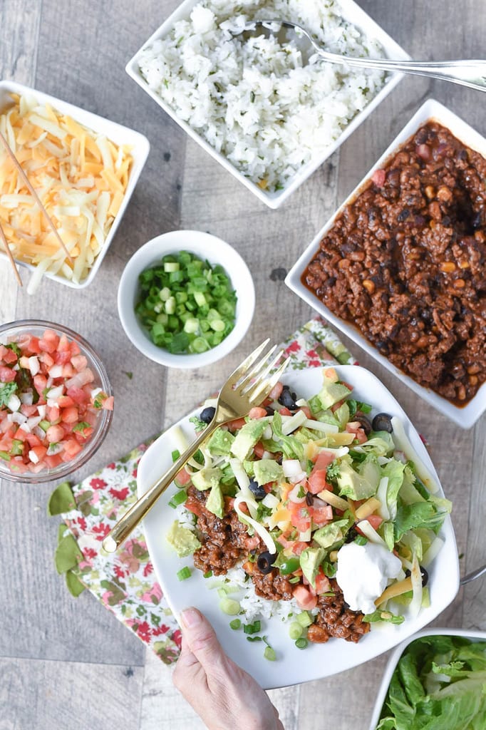 Mexican haystacks ingredients