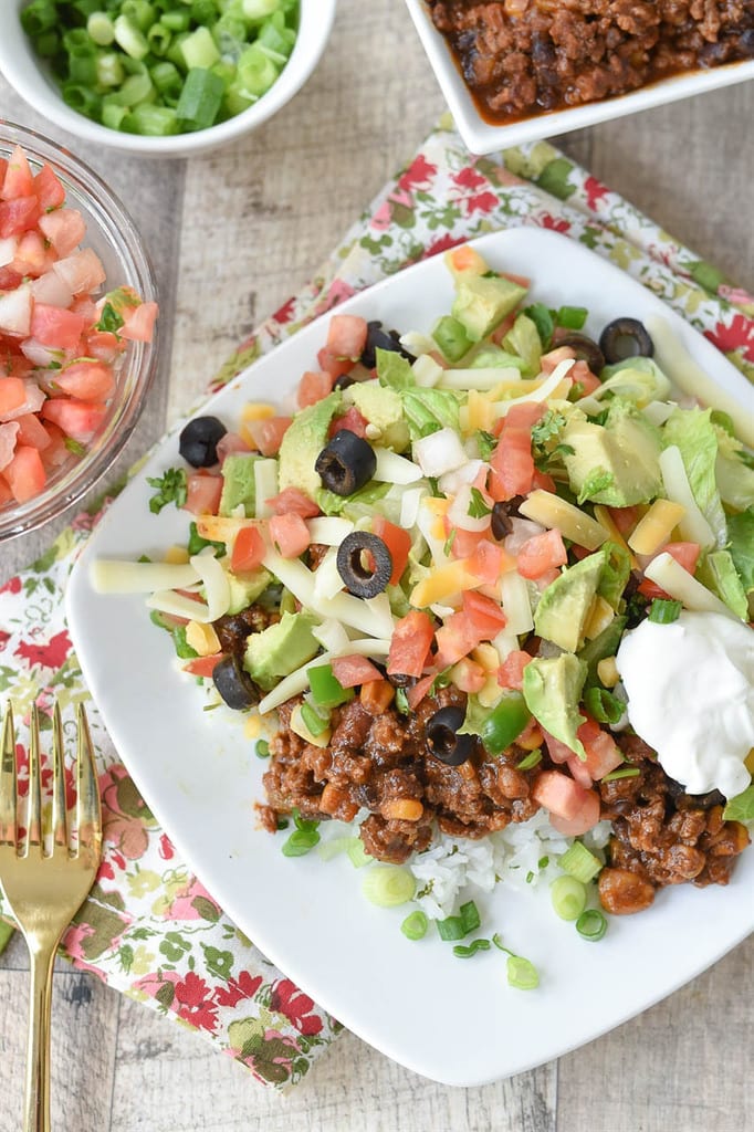 Mexican Haystacks salad