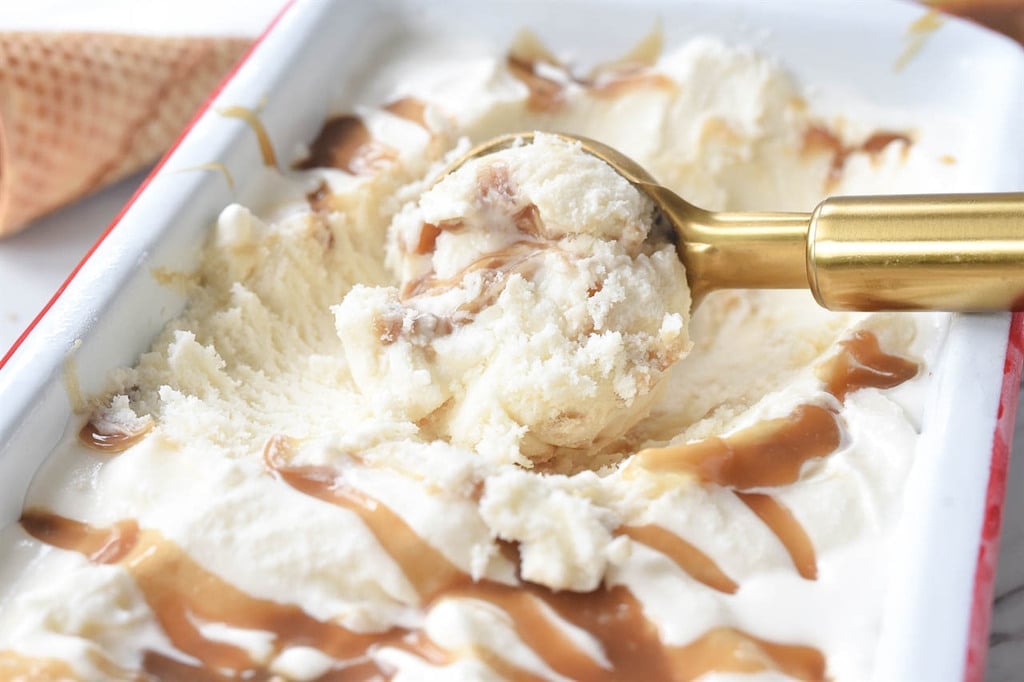 Scoop of Salted Caramel Ice Cream