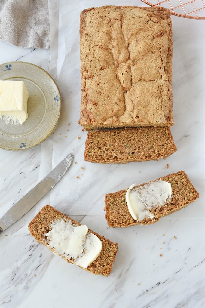 Sliced Loaf of Zucchini Bread