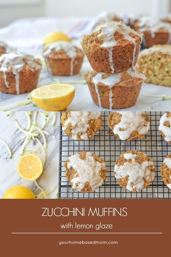 Zucchini Muffins with Lemon Glaze