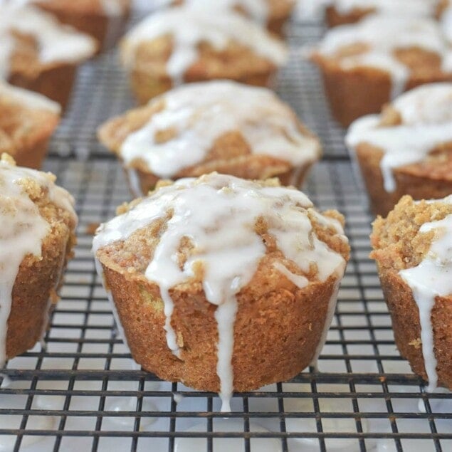 Zucchini Muffins with Lemon Glaze