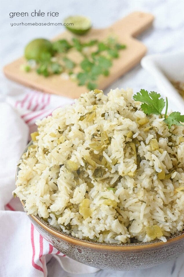 Green Chile Rice Recipe from Your Homebased Mom