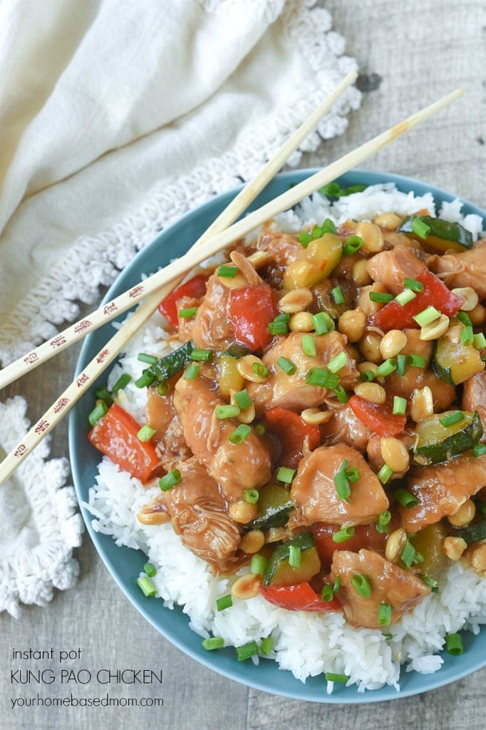 Bowl of Instant Pot Kung Pao Chicken