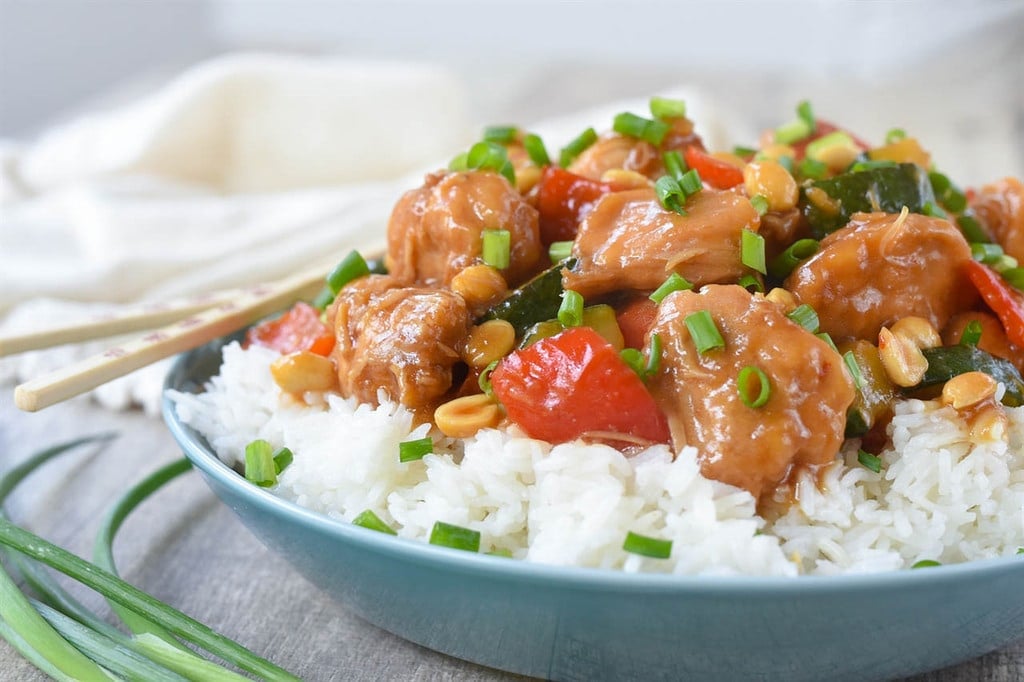 Kung Pao Chicken over rice