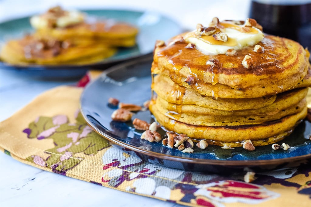 Pumpkin Pancakes on a plate