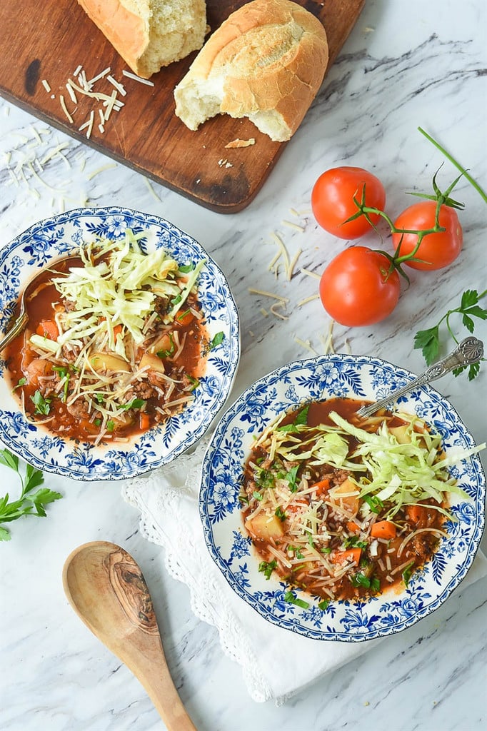 Italian Sausage and Potato Soup bowls