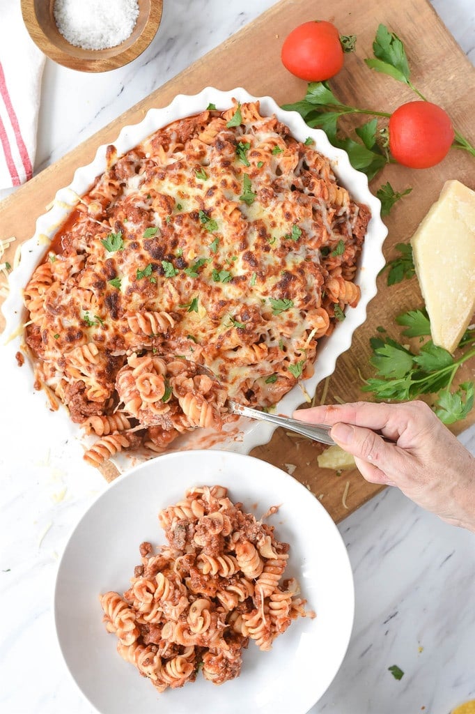 Serving Lasagna Casserole