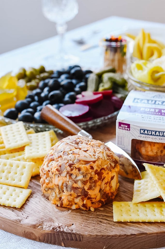 kaukauna cheese ball on a Relish Tray