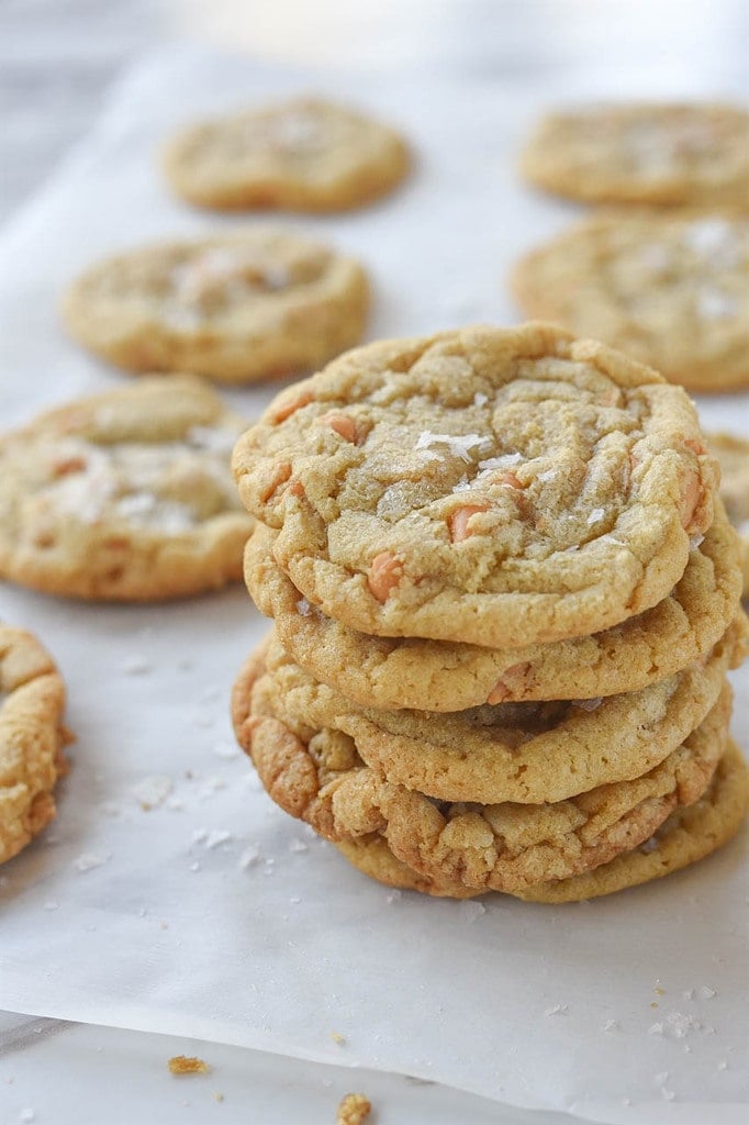 stack of Salted Butterscotch Cookies