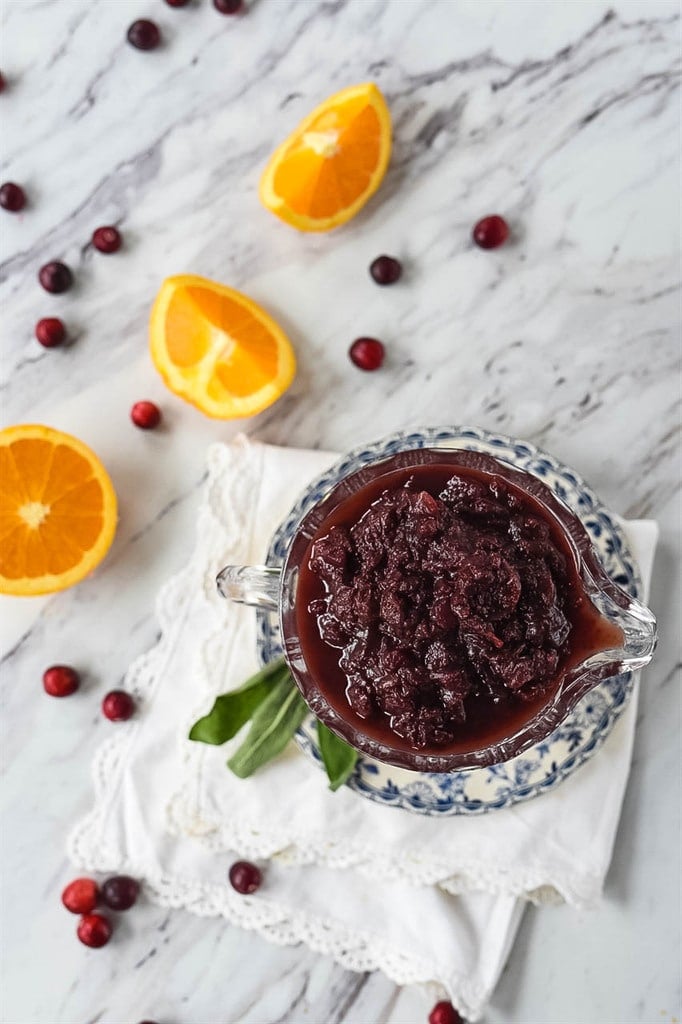 cranberry sauce made in a slow cooker
