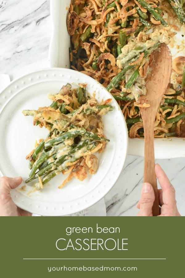 This classic green bean casserole is made with fresh green beans and mushrooms and no canned soup to give it a better flavor and texture.