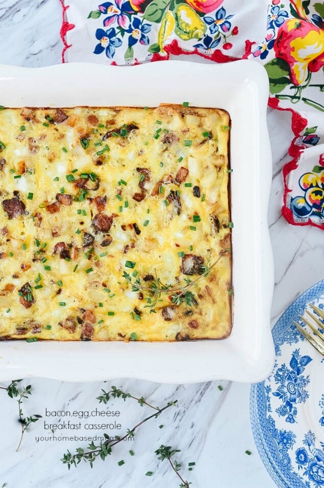 Bacon Egg and Cheese Breakfast Casserole | Your Homebased Mom