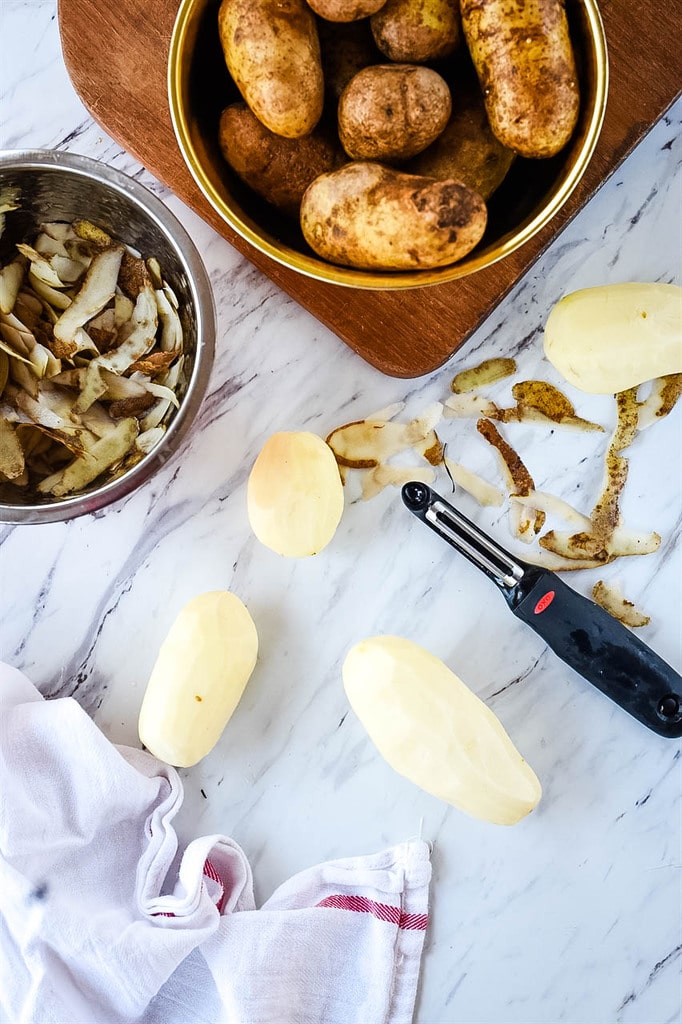peeling -mashed -potatoes