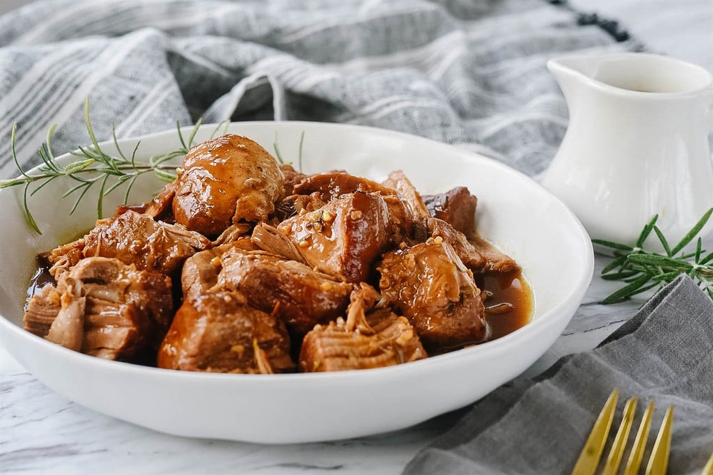 Pork Tenderloin cooked in balsamic reduction