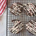 Chocolate candy cane cookies