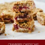 Cranberry CHeesecake Bars