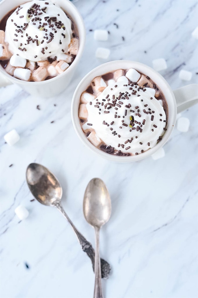 crock pot hot chocolate in a mug