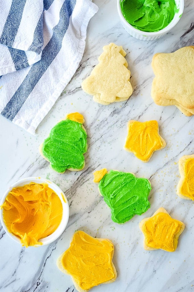 frosted christmas tree Sugar Cookies