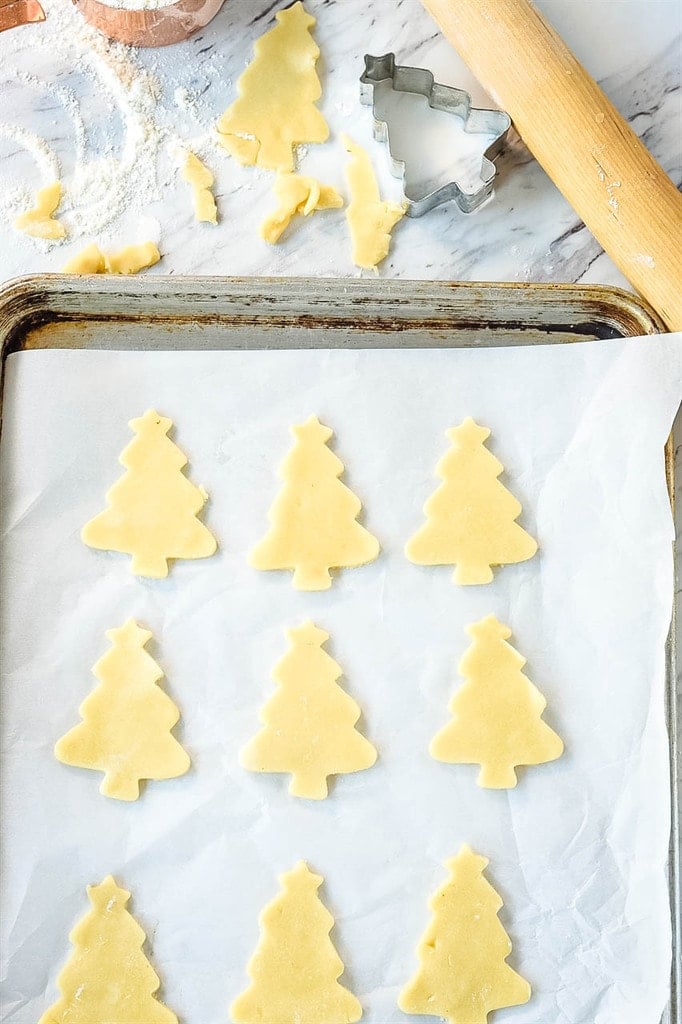 christmas tree sugar cookies