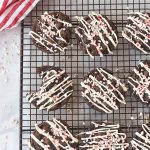 Chocolate candy cane cookies