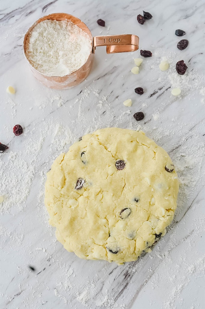 eggnog scone dough