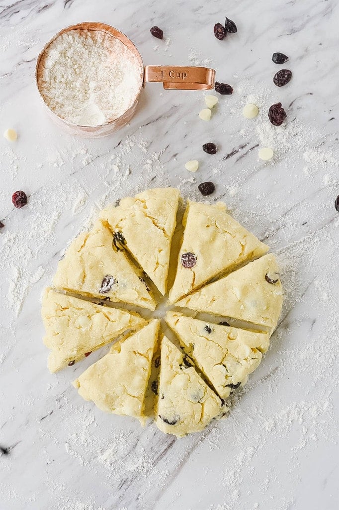 cranberry white chocolate scones