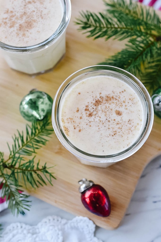 Glass of eggnog