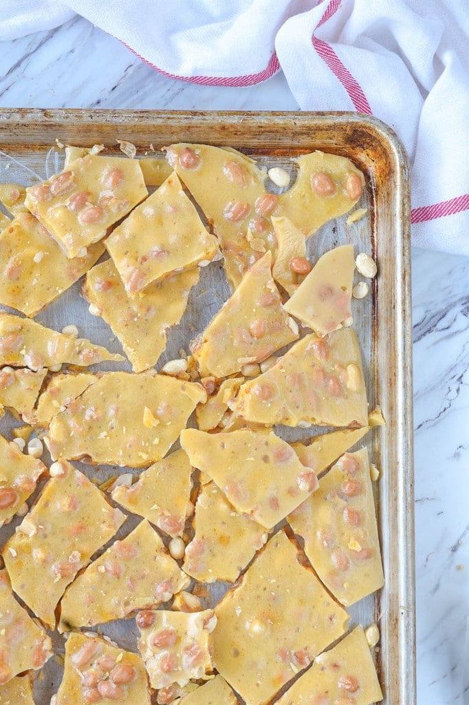 homemade peanut brittle