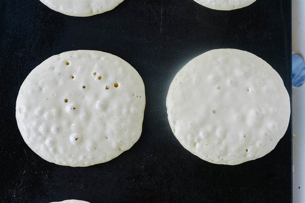 Buttermilk Pancakes on a griddle