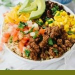 Taco Bowl over Brown Rice