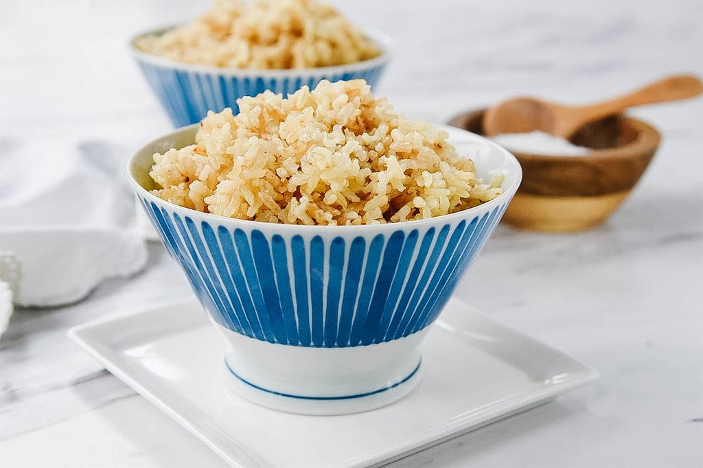 bowl of Instant Pot Brown Rice