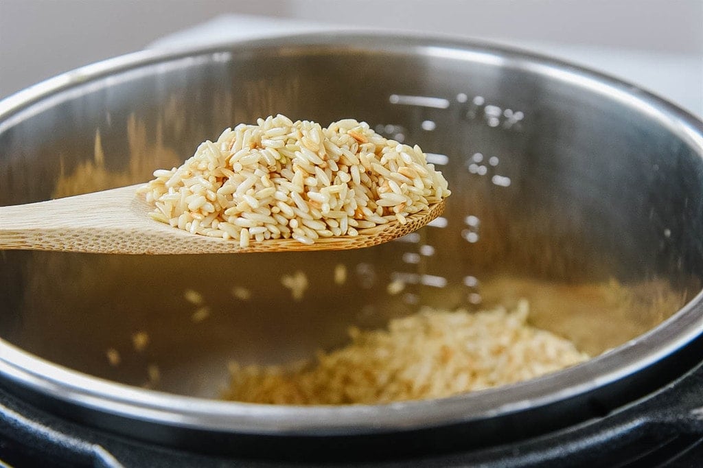 cooking Instant Pot browned rice