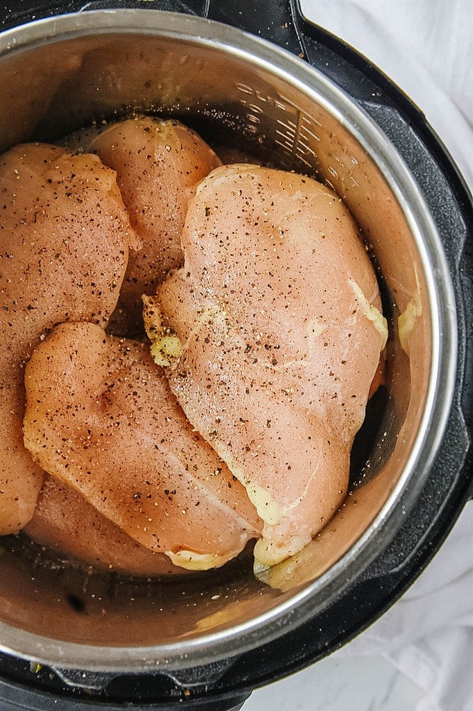 Chicken breasts in Instant Pot.