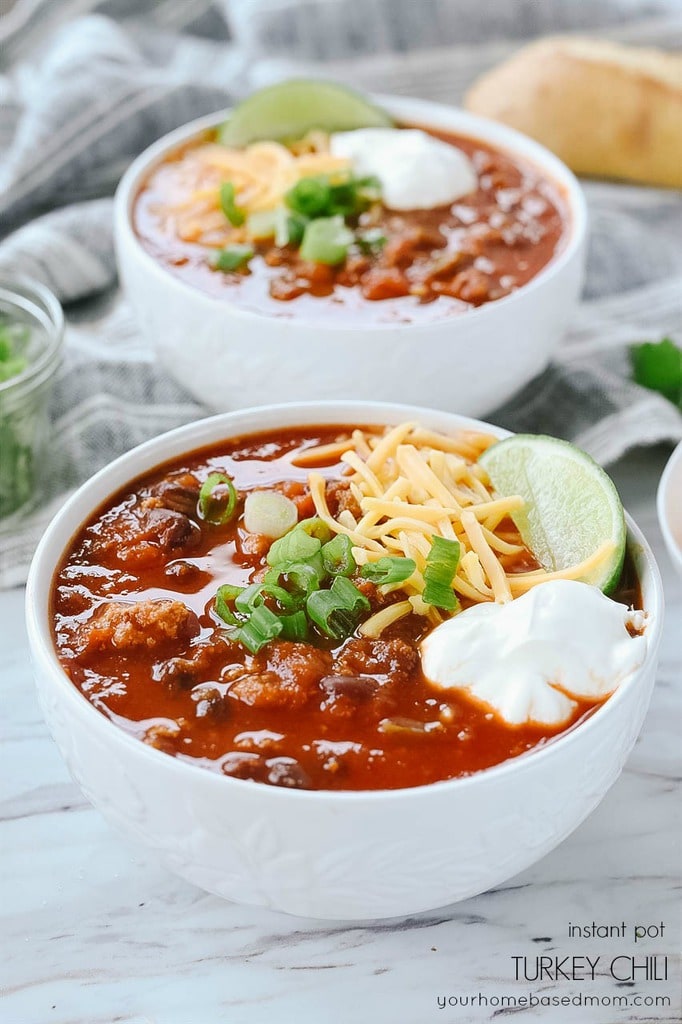 Instant Pot Turkey Chili - perfect dinner for a chilly night!