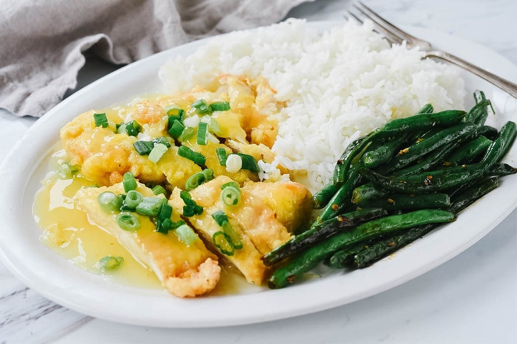 Lemon Chicken with rice