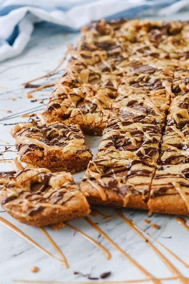Peanut Butter Blondies with Peanut Butter Cups Your Homebased Mom