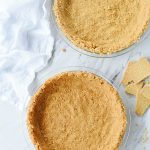 Graham Cracker Crust in two pie dishes