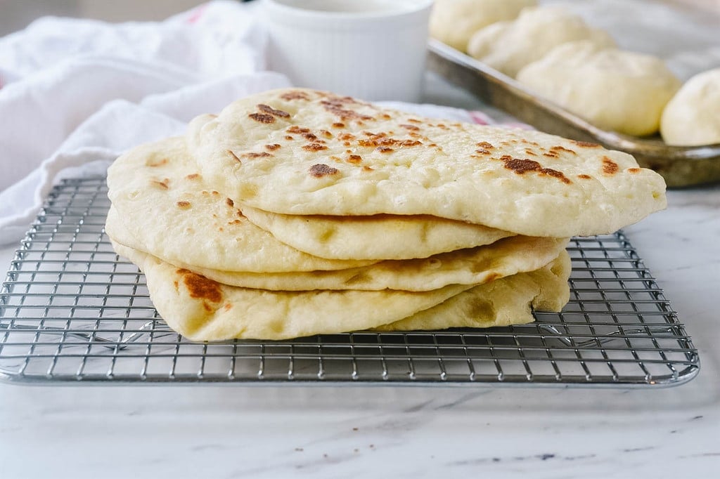 homemade naan bread