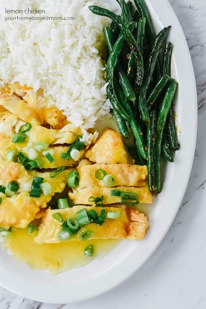 Lemon Chicken on a plate