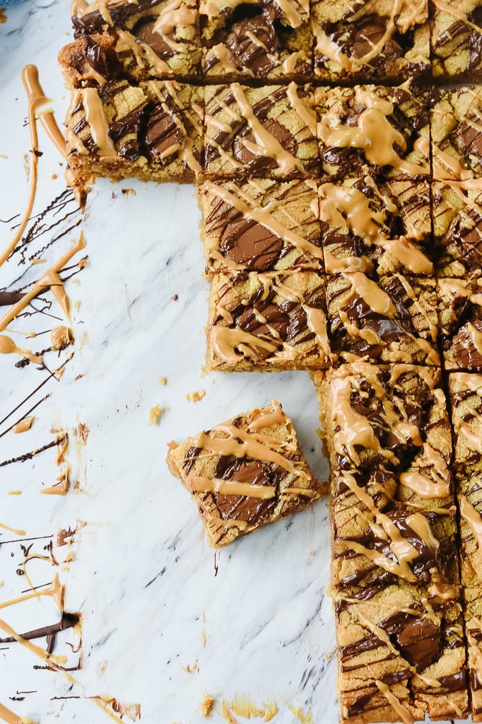 Peanut Butter Blondies on a counter