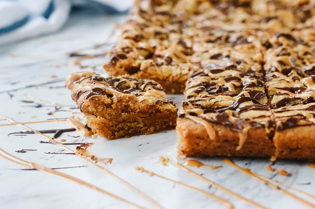 A square of Peanut Butter Blondies