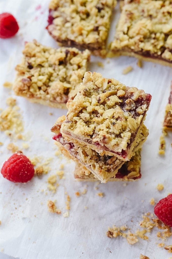 fresh raspberry oatmeal bars