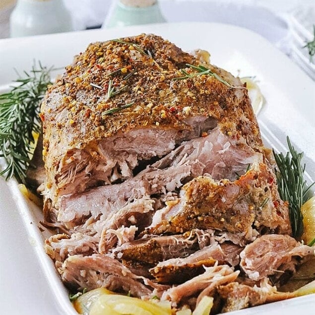 Crock Pot 5 ingredient Pork Roast sliced