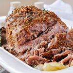 Crock Pot 5 ingredient Pork Roast with fresh lemon and herbs